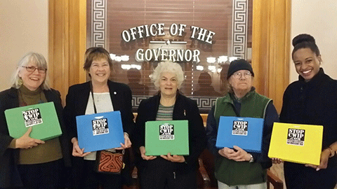 Stop CWIP Coalition delivered 3,000 signatures to stop CWIP to Governor Nathan Deal's office at the Georgia General Assembly